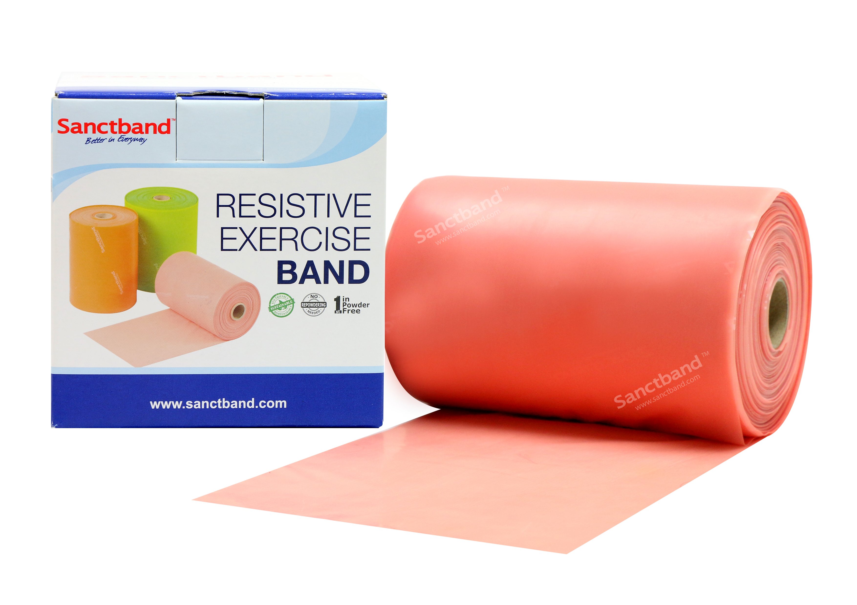 Sanctband Fitnessband Rolle | 46m | Pfirsich - extra leicht