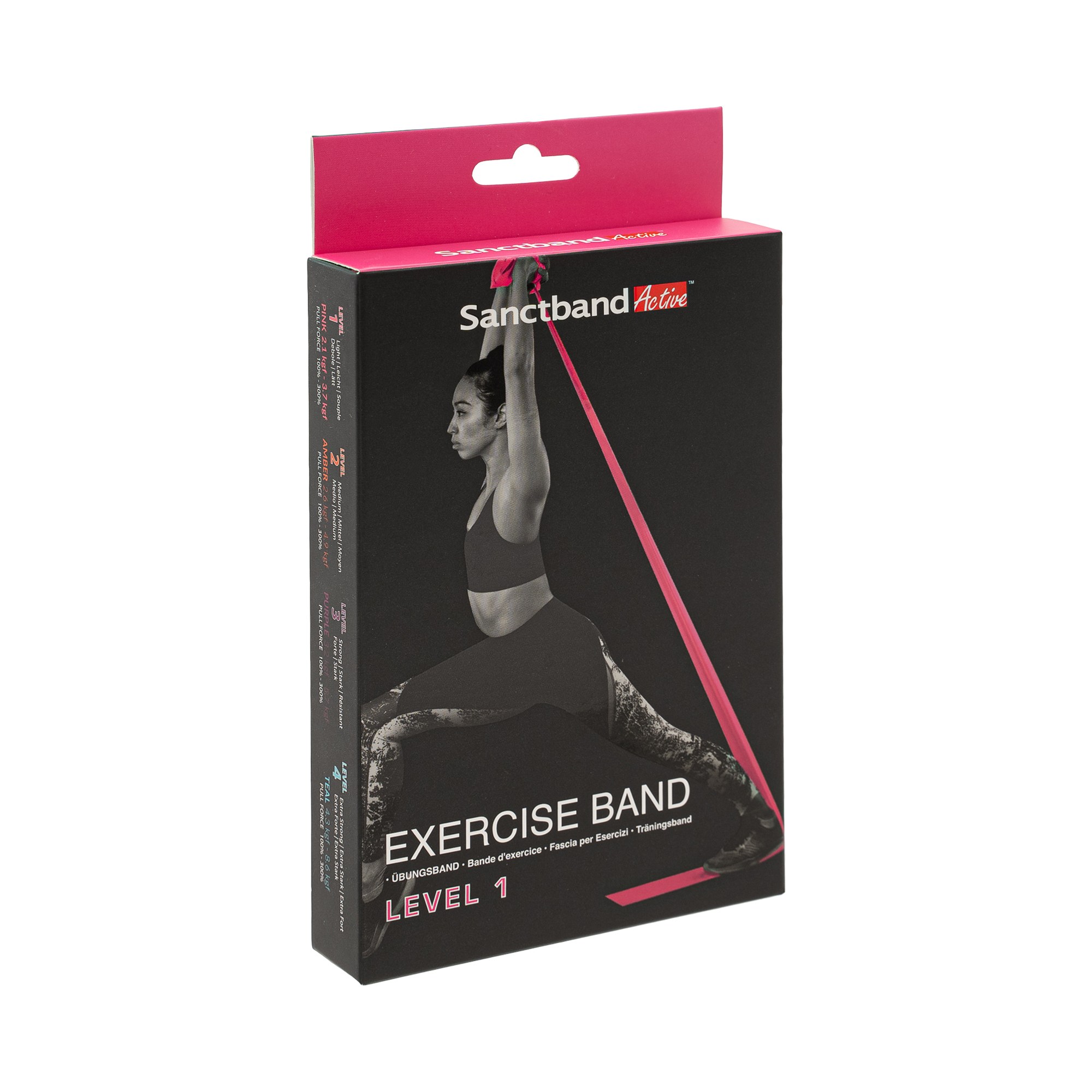Sanctband Active Fitnessband-Set | 2,5 m inkl. Türanker | Pink